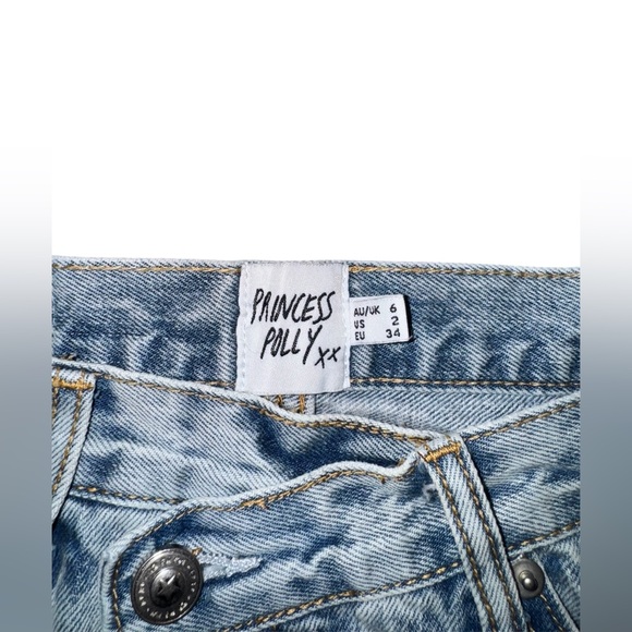 princess polly holly asymmetric straight leg jeans - Picture 6 of 10